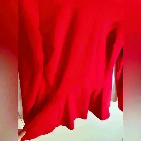 Catherine Malandrino Red Zip Back Top Shirt Blouse Unique Size Small - Picture 4 of 13